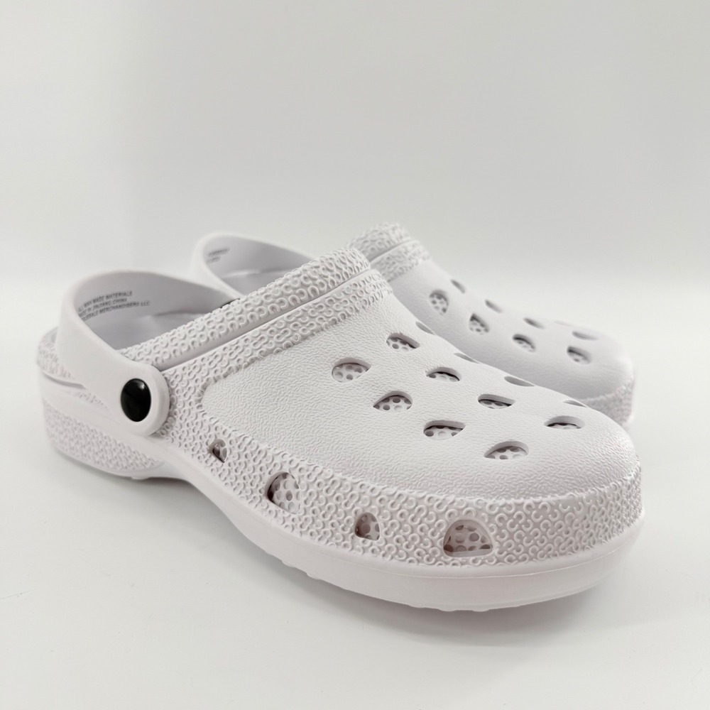 NEW Womens US 7 Clog White‎ Perforated Breathable Lightweight Garden Shoes Beacy